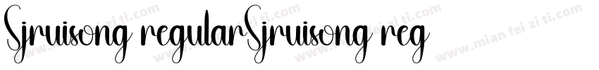 Sjruisong regularSjruisong regular字体转换